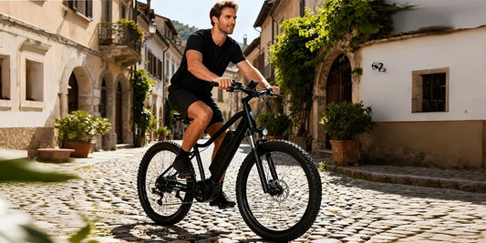 Kaisda electric bike lifestyle scene outside a modern European home